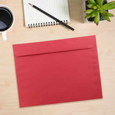Red 24lb 9 x 12 Booklet Envelopes