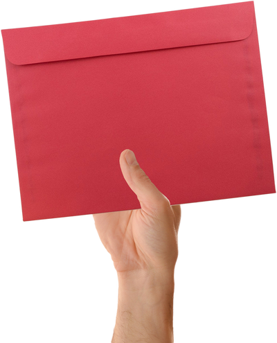 Red 24lb 9 x 12 Booklet Envelopes
