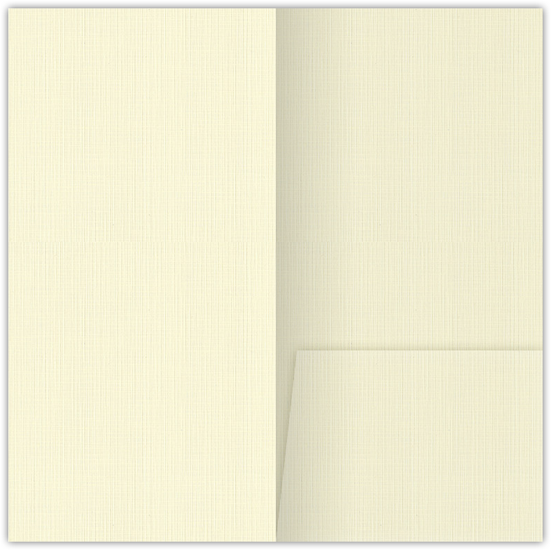 Natural White Linen 100lb 3 1/2 x 7 One Pocket Key Card Holders with 2 1/2 Inch Pocket