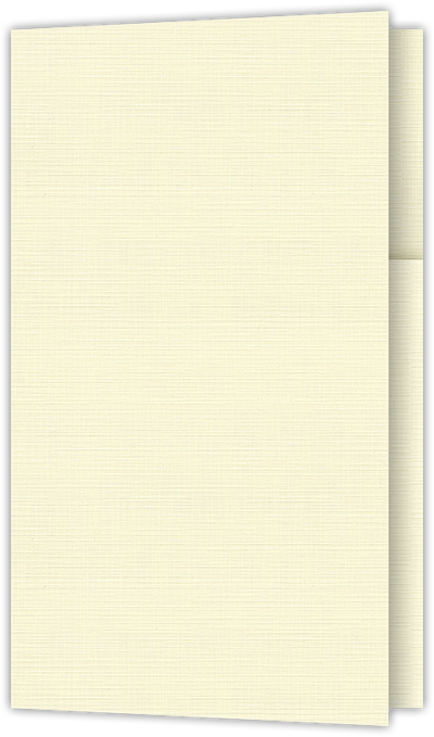 Natural White Linen 100lb 2 3/4 x 4 1/2 One Curved Pocket Key Card Holders with 3 Inch Pocket