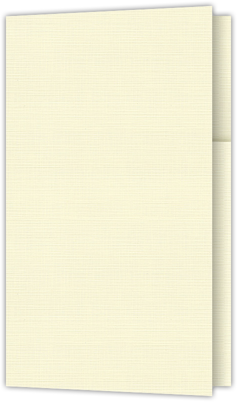 Natural White Linen 100lb 2 3/4 x 4 1/2 One Curved Pocket Key Card Holders with 3 Inch Pocket
