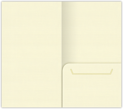 Natural White Linen 100lb 3 3/8 x 6 One Pocket Key Card Holders with 2 1/2 Inch Pocket