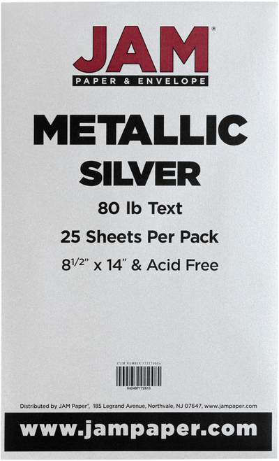 Silver Metallic 32lb 8 1/2 x 14 Paper
