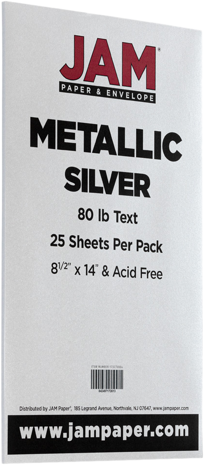 Silver Metallic 32lb 8 1/2 x 14 Paper