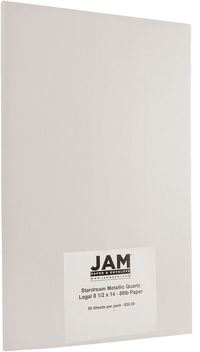 White Quartz Metallic 32lb 8 1/2 x 14 Paper