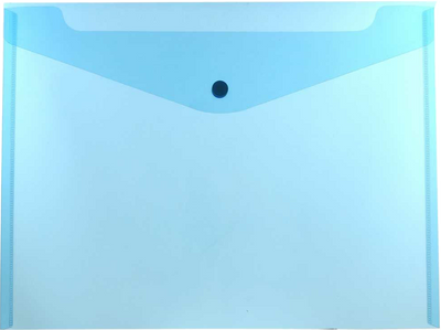 Blue Letter Booklet Plastic Envelopes (9 3/4 x 13) with Snap Closure