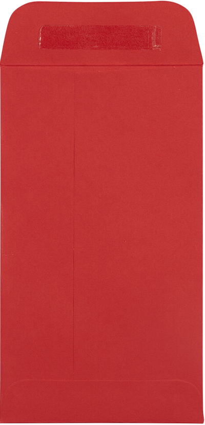 Red 32lb #5 1/2 Coin Envelopes (3 1/8 x 5 1/2) with Peel & Seal