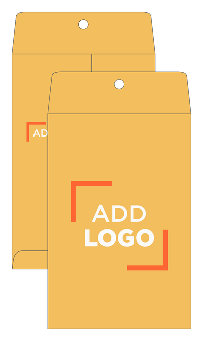 Brown Kraft 28lb 6 x 9 Open End Envelopes with Clasp