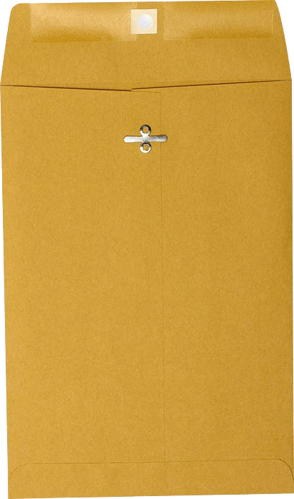 Brown Kraft 28lb 6 x 9 Open End Envelopes with Clasp