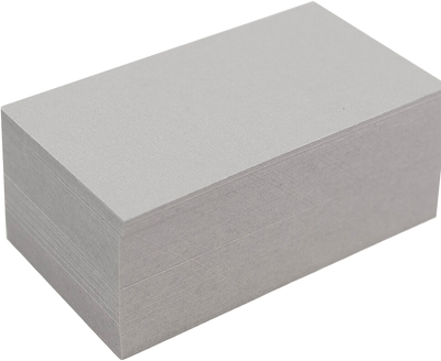 Silver Metallic 100lb 2 x 3 1/2 Blank Note Cards