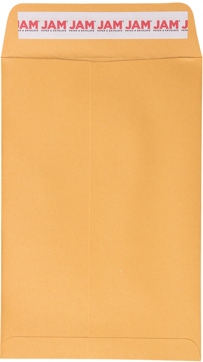 Brown Kraft 28lb 6 x 9 Open End Envelopes with Peel & Seal