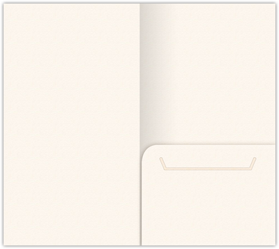 Warm White Felt 80lb 3 3/8 x 6 One Pocket Key Card Holders with 2 1/2 Inch Pocket