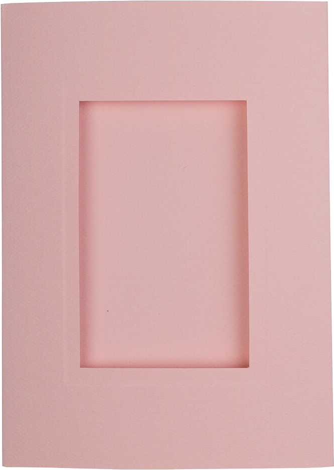 Baby Candy Pink 65lb 5 x 7 Foldover Cards with 2 1/2 x 4 Photo Opening