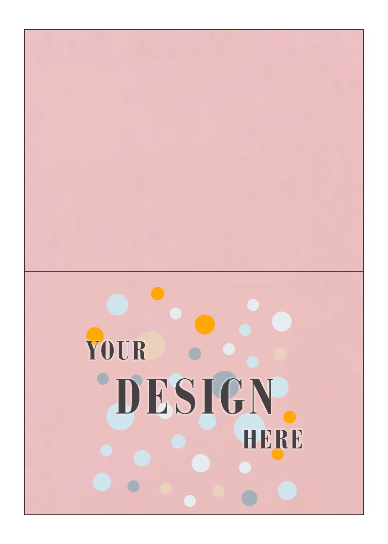 Baby Candy Pink 65lb 5 x 7 Foldover Cards with 2 1/2 x 4 Photo Opening