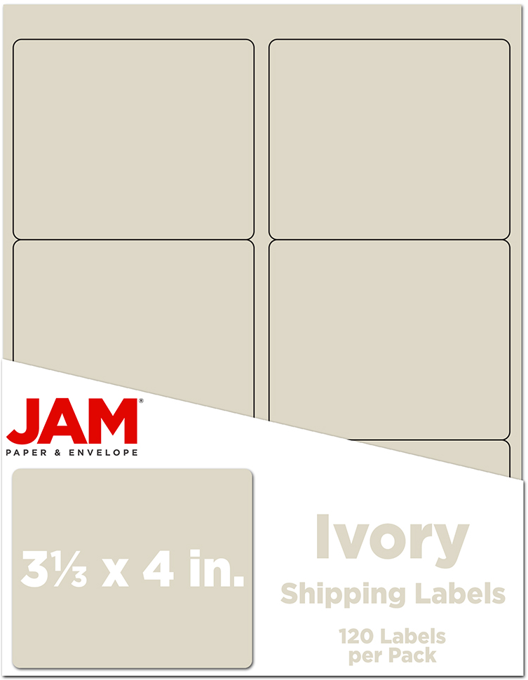 Ivory 3 1/3 x 4 Shipping Labels