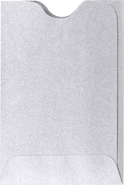Silver Metallic 32lb Credit Card Sleeve (2 3/8 x 3 1/2)