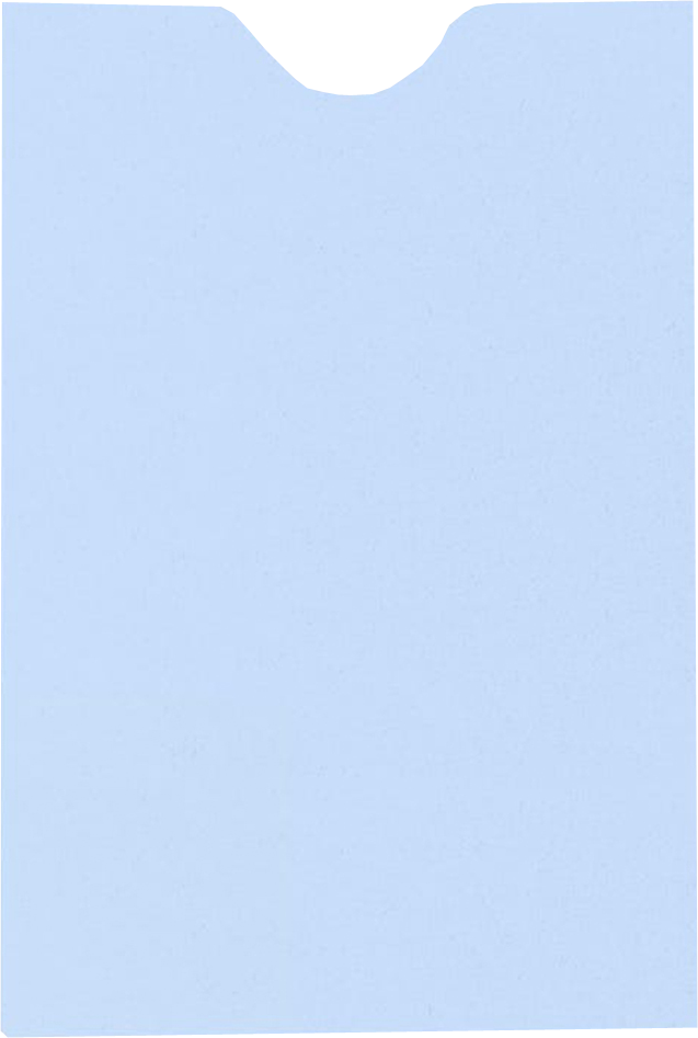 Baby Blue 32lb Credit Card Sleeve (2 3/8 x 3 1/2)