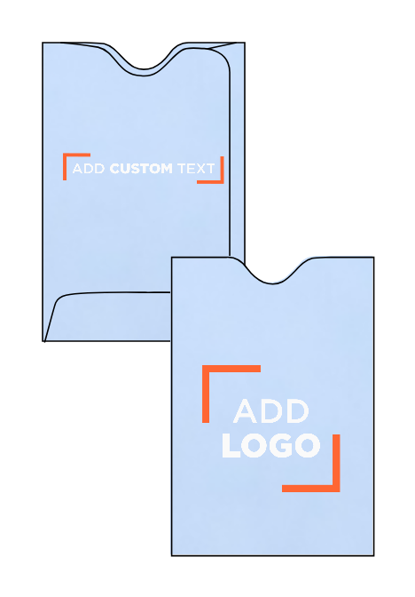 Baby Blue 32lb Credit Card Sleeve (2 3/8 x 3 1/2)