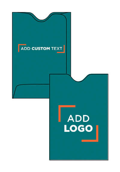 Teal Blue 32lb Credit Card Sleeve (2 3/8 x 3 1/2)