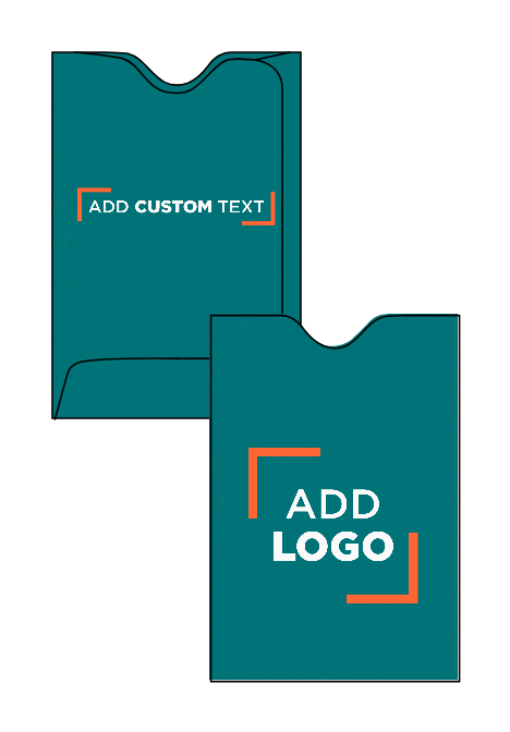 Teal Blue 32lb Credit Card Sleeve (2 3/8 x 3 1/2)