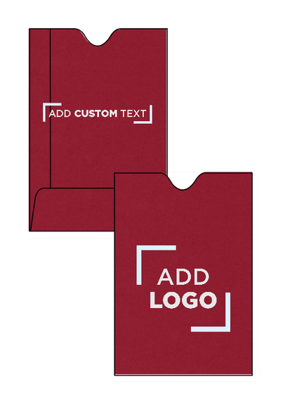Garnet Dark Red 32lb Credit Card Sleeve (2 3/8 x 3 1/2)