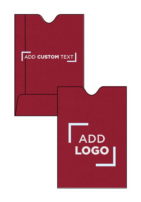 Garnet Dark Red 32lb Credit Card Sleeve (2 3/8 x 3 1/2)