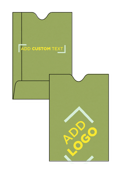 Olive Green 28lb Credit Card Sleeve (2 3/8 x 3 1/2)