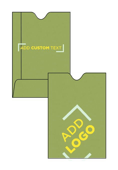 Olive Green 28lb Credit Card Sleeve (2 3/8 x 3 1/2)