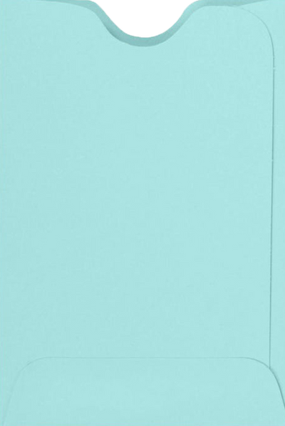 Seafoam Aqua Blue 32lb Credit Card Sleeve (2 3/8 x 3 1/2)