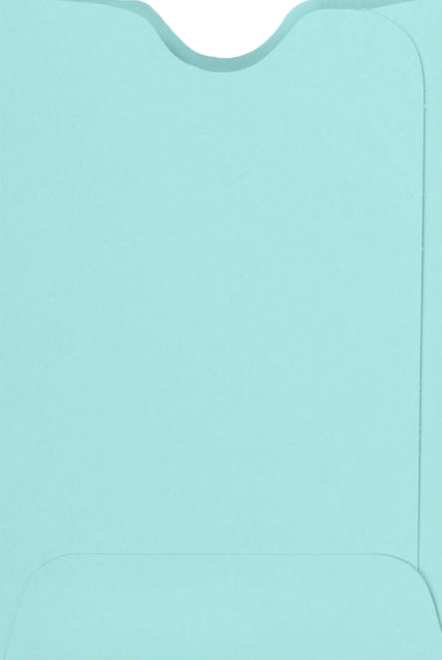 Seafoam Aqua Blue 32lb Credit Card Sleeve (2 3/8 x 3 1/2)