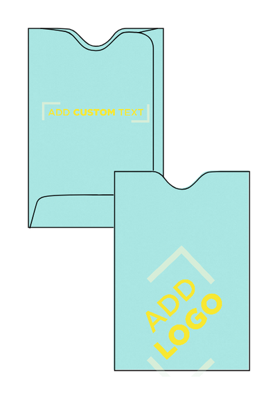 Seafoam Aqua Blue 32lb Credit Card Sleeve (2 3/8 x 3 1/2)