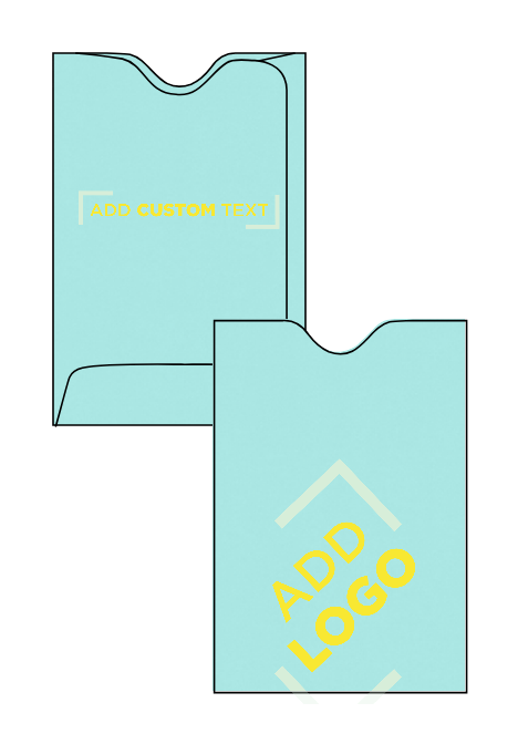 Seafoam Aqua Blue 32lb Credit Card Sleeve (2 3/8 x 3 1/2)