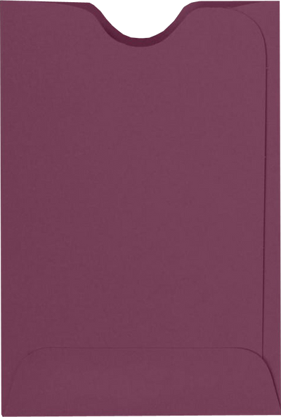 Vintage Plum Purple 32lb Credit Card Sleeve (2 3/8 x 3 1/2)