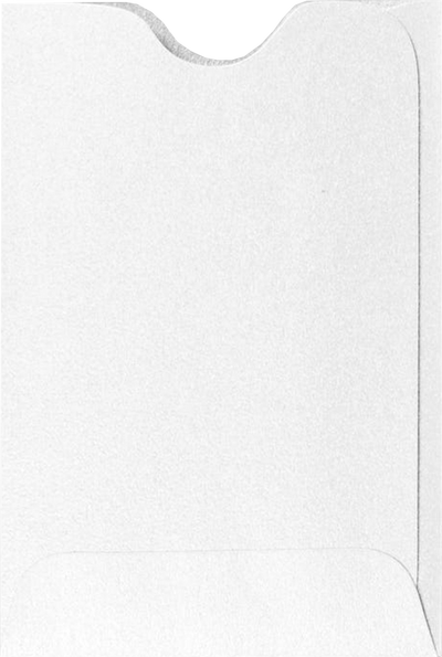 Crystal White Metallic 32lb Credit Card Sleeve (2 3/8 x 3 1/2)