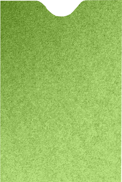 Lime Green Metallic 32lb Credit Card Sleeve (2 3/8 x 3 1/2)