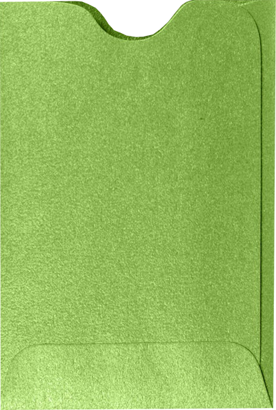 Lime Green Metallic 32lb Credit Card Sleeve (2 3/8 x 3 1/2)