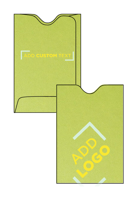 Lime Green Metallic 32lb Credit Card Sleeve (2 3/8 x 3 1/2)