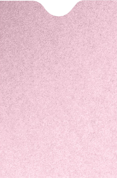 Pink Rose Metallic 32lb Credit Card Sleeve (2 3/8 x 3 1/2)