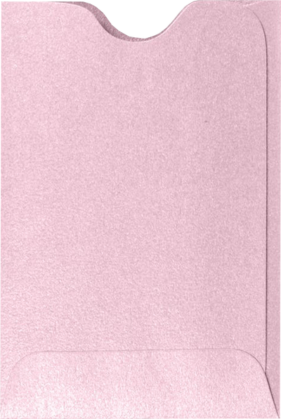 Pink Rose Metallic 32lb Credit Card Sleeve (2 3/8 x 3 1/2)