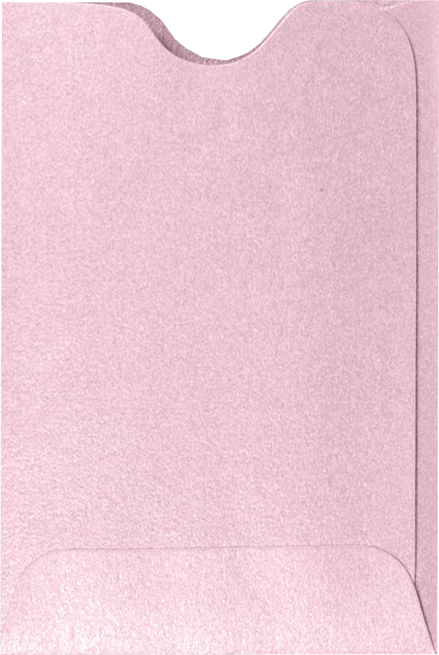 Pink Rose Metallic 32lb Credit Card Sleeve (2 3/8 x 3 1/2)