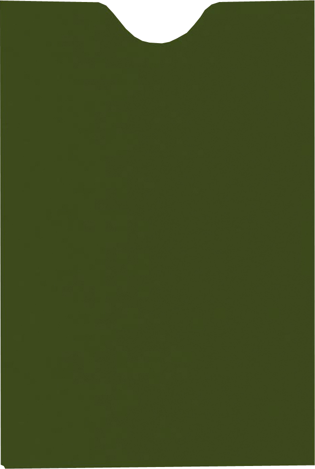 Dark Green Olive 28lb Credit Card Sleeve (2 3/8 x 3 1/2)