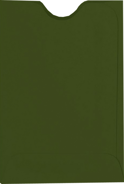 Dark Green Olive 28lb Credit Card Sleeve (2 3/8 x 3 1/2)