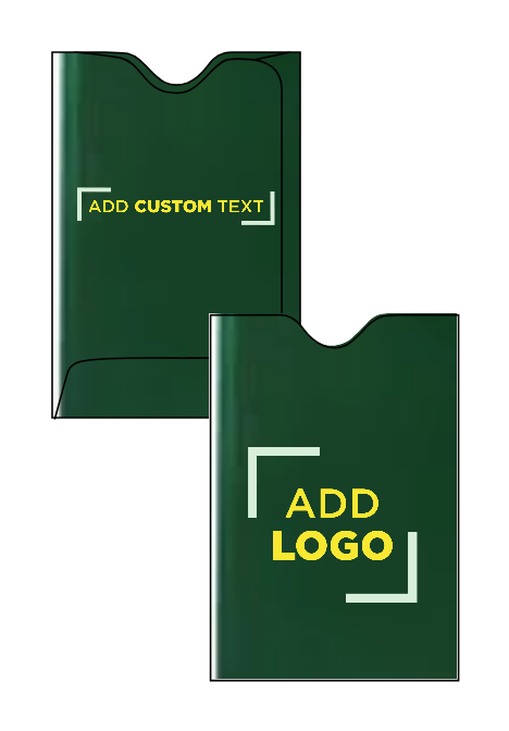Dark Green Olive 28lb Credit Card Sleeve (2 3/8 x 3 1/2)
