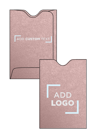 Misty Rose Pink Metallic 84lb Credit Card Sleeve (2 3/8 x 3 1/2)
