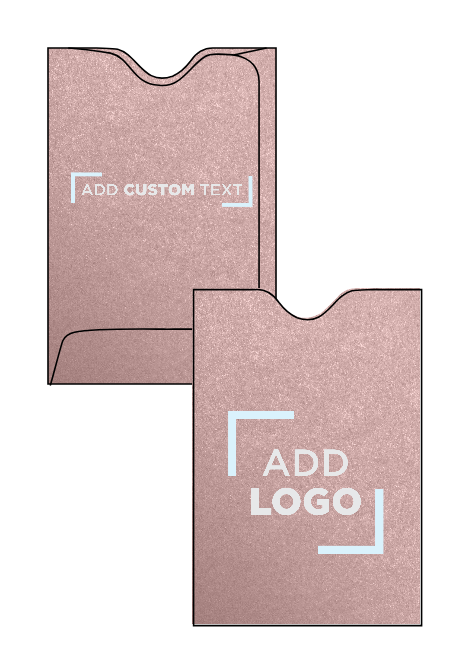 Misty Rose Pink Metallic 84lb Credit Card Sleeve (2 3/8 x 3 1/2)