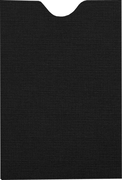 Black Linen 32lb Credit Card Sleeve (2 3/8 x 3 1/2)