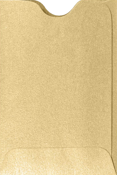 Light Gold Blonde Metallic 32lb Credit Card Sleeve (2 3/8 x 3 1/2)