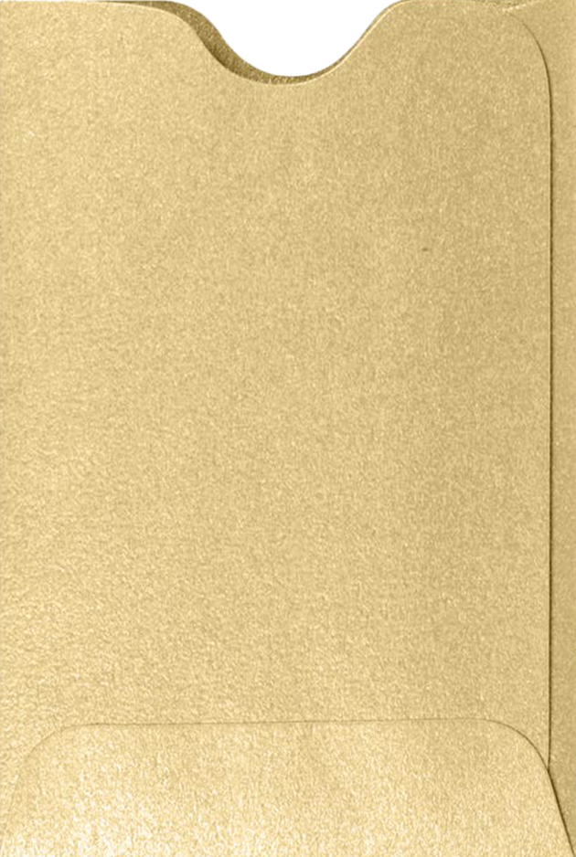 Light Gold Blonde Metallic 32lb Credit Card Sleeve (2 3/8 x 3 1/2)