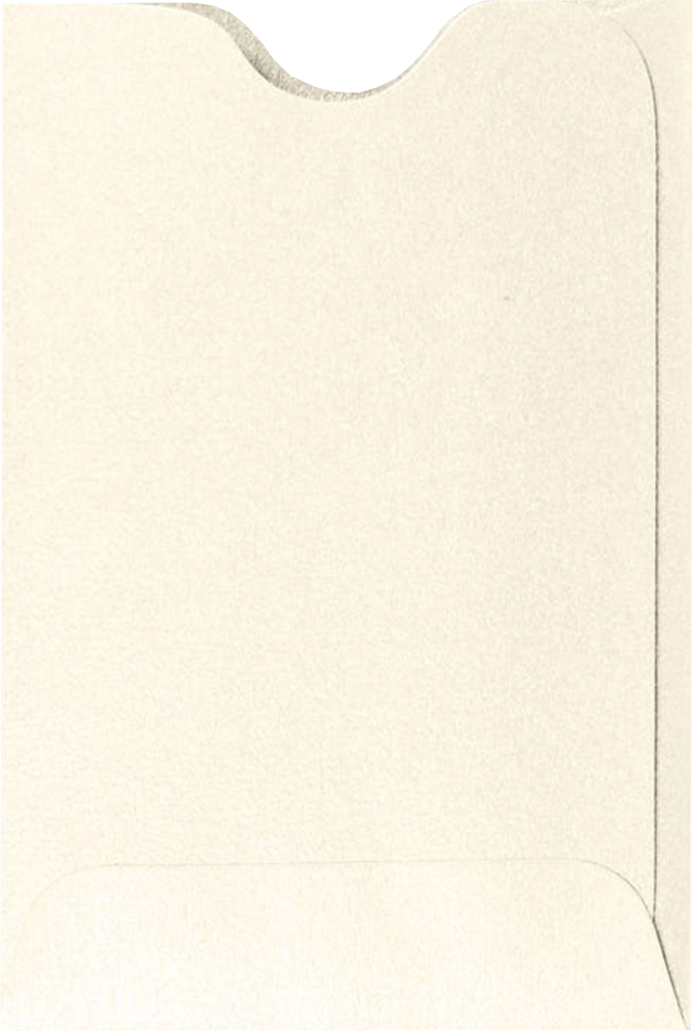 Champagne Ivory Metallic 105lb Credit Card Sleeve (2 3/8 x 3 1/2)