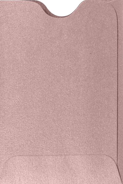 Misty Rose Pink Metallic 84lb Credit Card Sleeve (2 3/8 x 3 1/2)